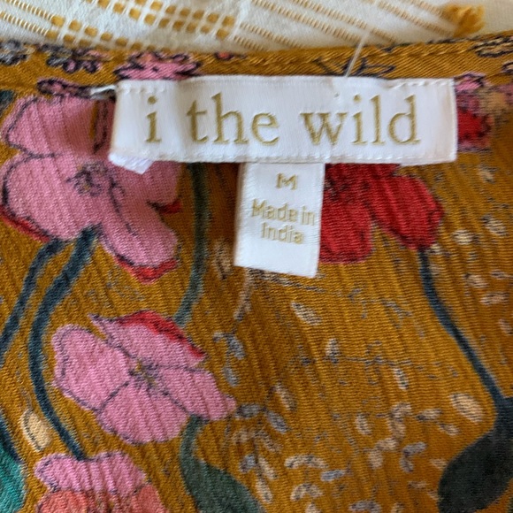 Floral Mustard 70s Kimono M - Picture 3 of 5